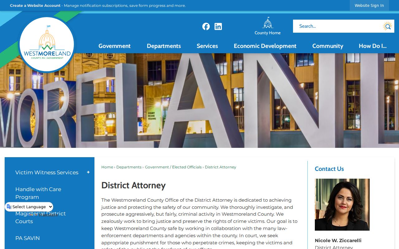 Greensburg criminal history District Attorney case office information