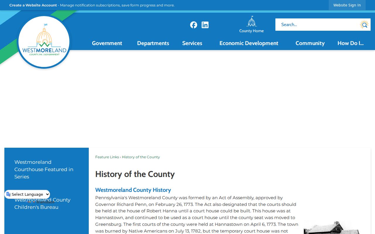 Historic Westmoreland County courthouse criminal records setting
